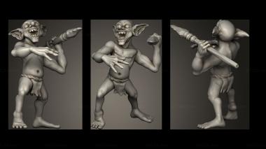 Military figurines Encounter Basic Goblin Spearthrower 3d model