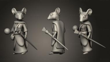 Military figurines Edge Mice Tribe Wizard Magicb 3d model
