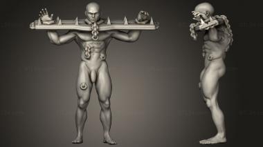 Military figurines Edge Nude ves Heroic plus anatomic veman naked 3d model