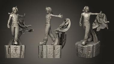 Military figurines Edward Elricmetal Alchemist Elric metal 3d model