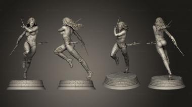 Military figurines Elektra face 3d model