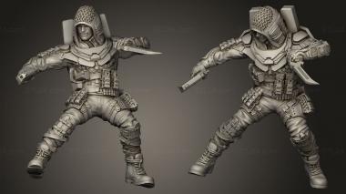 Military figurines Element Cyborg Hunter 3d model