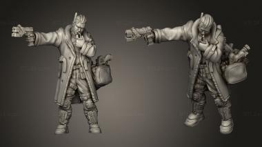 Military figurines Element Morgan The Black 3d model