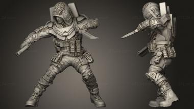 Military figurines Element One Cyborg Hunter 3d model