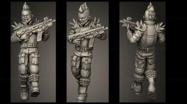 Military figurines Element Street Kid 3d model