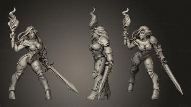 Military figurines Elena Fighters Beauty Skimpy 3d model