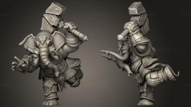 Military figurines Elephant Warrior 3d model