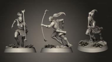 Military figurines Elf Archer Female 3d model
