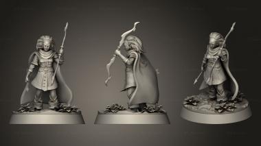 Military figurines Elf Archer Female 3d model