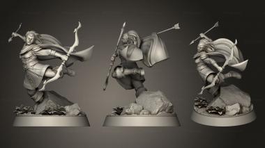 Military figurines Elf Archer Female 3d model