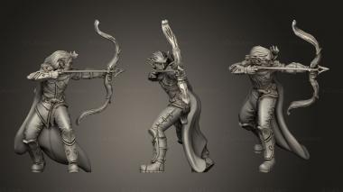 Military figurines Elf Bowman Elven 3d model