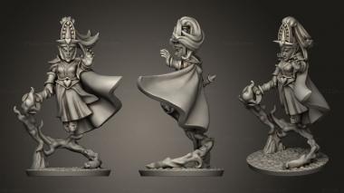 Military figurines elf mage 3d model