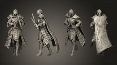 Military figurines Elf Soldier Dual Dagger Walk 3d model