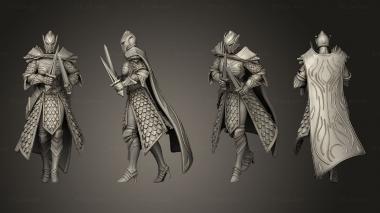 Military figurines Elf Soldier Dual Dagger Walk Helm 3d model