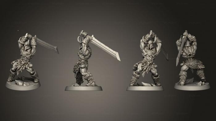 Military figurines (Barbarian 2 H Axe 001, STKW_3127) 3D models for cnc