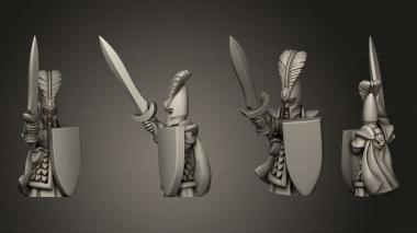 Military figurines elf spears champion 3d model