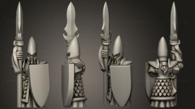 Military figurines elf spears 3d model