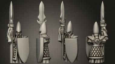 Military figurines elf spears 3d model