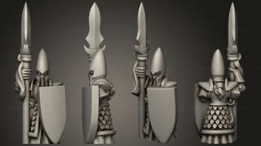 Military figurines elf spears 3d model