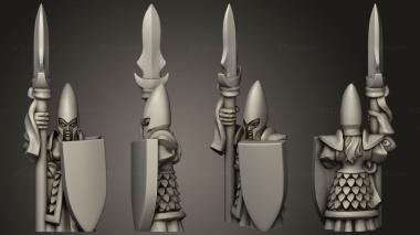 Military figurines elf spears 3d model