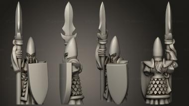 Military figurines elf spears 3d model
