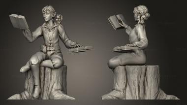 Military figurines Elf Wizard Mohrig Chair 3d model