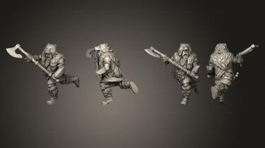 Military figurines Barbarian Berserker 05 Body 3d model
