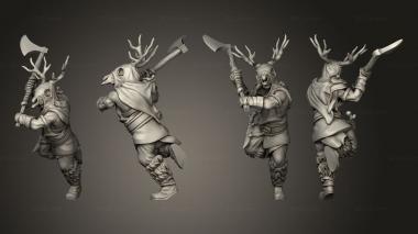 Military figurines Barbarian Berserker 06 Body 3d model