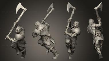 Military figurines Barbarian Berserker 07 Body 3d model