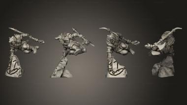 Military figurines Barbarian Berserker Musician Body 3d model