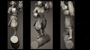 Military figurines Forest Druid Contract 3d model