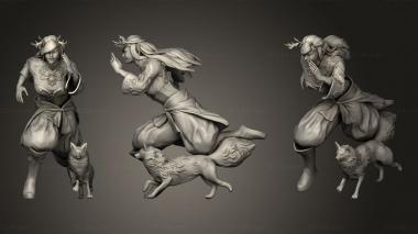 Military figurines Forest Druid Running 3d model