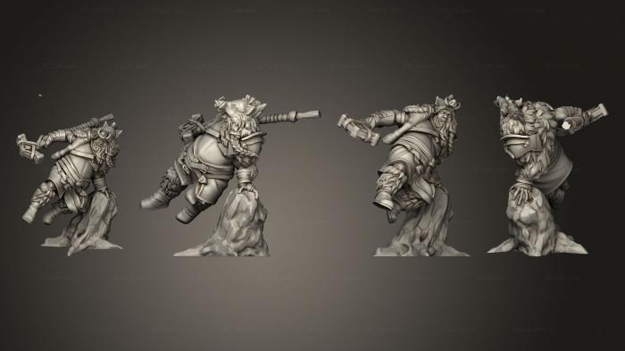 Military figurines (Barbarian Berserker Officer Arm, STKW_3135) 3D models for cnc