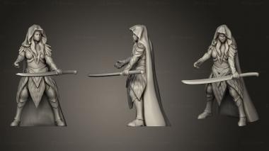 Military figurines Elven guard Lady with sword 3d model