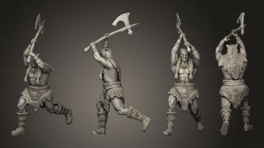 Military figurines Barbarian Champion Axe 3d model