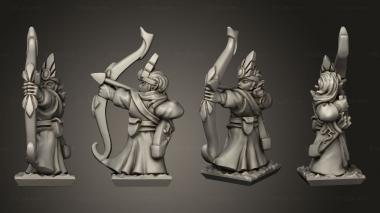 Military figurines archer 3d model