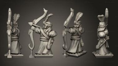 Military figurines archer 3d model