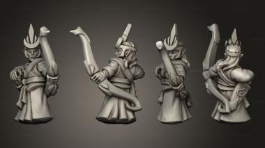 Military figurines archer 3d model
