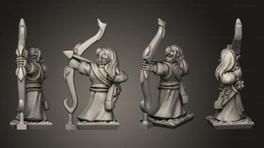 Military figurines archer 3d model