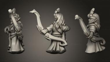 Military figurines archer 3d model