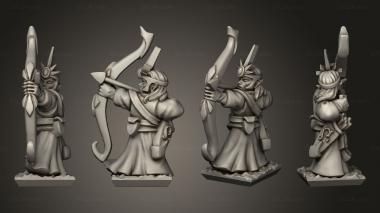 Military figurines archer 3d model