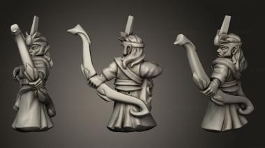 Military figurines archer 3d model