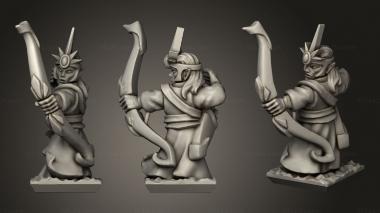 Military figurines archer 3d model