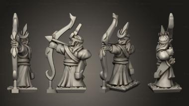 Military figurines archer 3d model