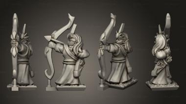 Military figurines archer 3d model