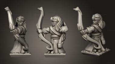Military figurines archer 3d model