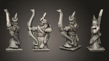 Military figurines archer 3d model