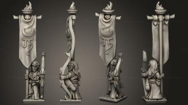 Military figurines banner 3d model