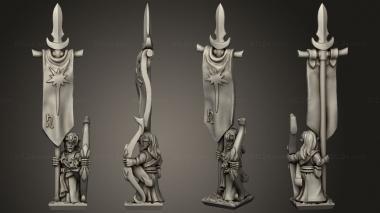 Military figurines banner 3d model