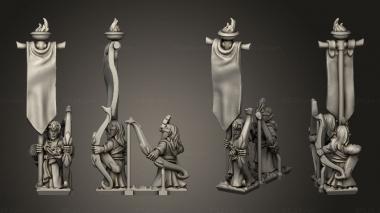 Military figurines banner blank 3d model